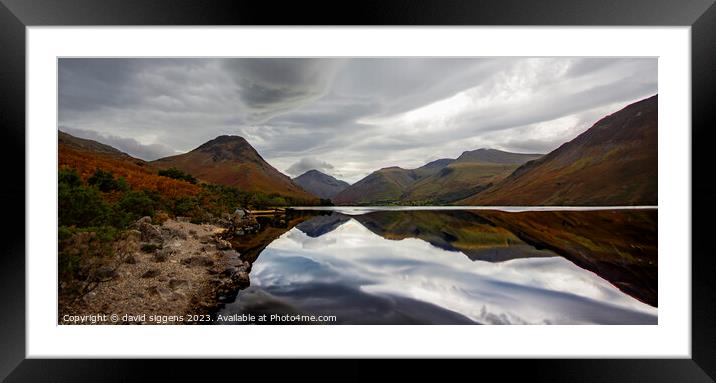 Wast water The lake district cumbria Framed Mounted Print by david siggens