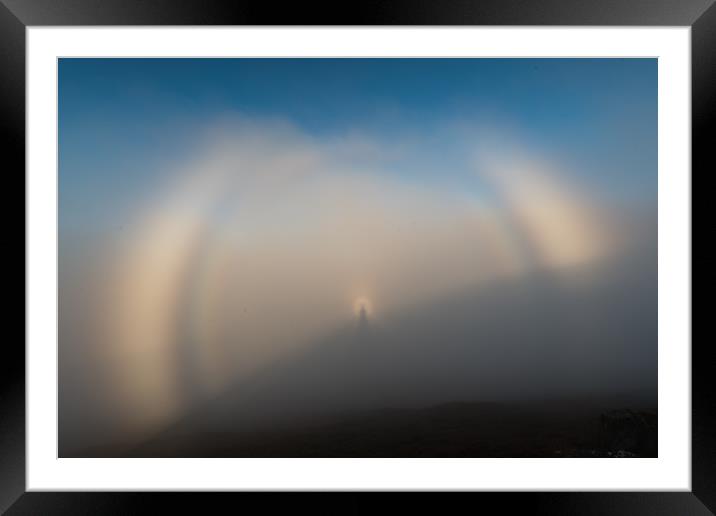 Fogbow plus Brocken Spectre Framed Mounted Print by Gary Waterhouse