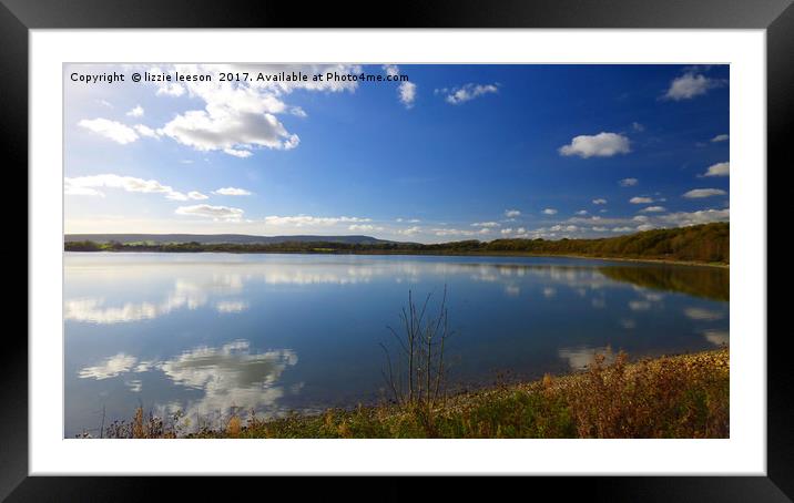 Lake Reflections Framed Mounted Print by lizzie leeson