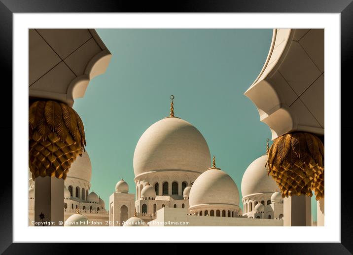 Sheikh Zayed Grand Mosque Framed Mounted Print by Gavin Hill-John