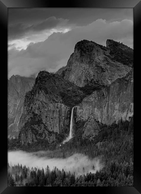 Bridalveil Falls and Mist  Framed Print by Ken Mills