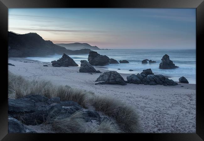 Twilight colours at Durness Framed Print by Peter Scott