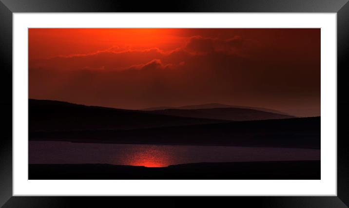 Evening draws closer over the Scottish hills Framed Mounted Print by Peter Scott