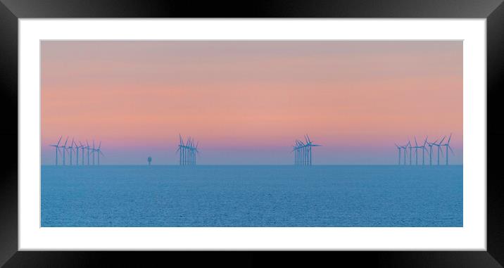 Sheringham Shoal offshore windfarm Framed Mounted Print by Andrew Sharpe