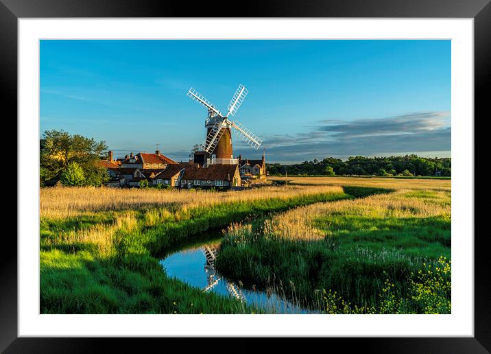 Cley windmill, North Norfolk coast Framed Mounted Print by Andrew Sharpe
