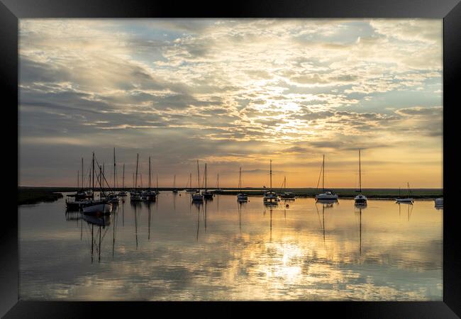 Dawn over Wells-next-the-sea, Norfolk coast, 7th J Framed Print by Andrew Sharpe
