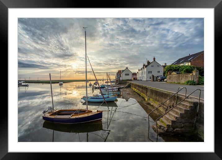 Dawn over Wells-next-the-sea, Norfolk coast, 7th June 2021 Framed Mounted Print by Andrew Sharpe
