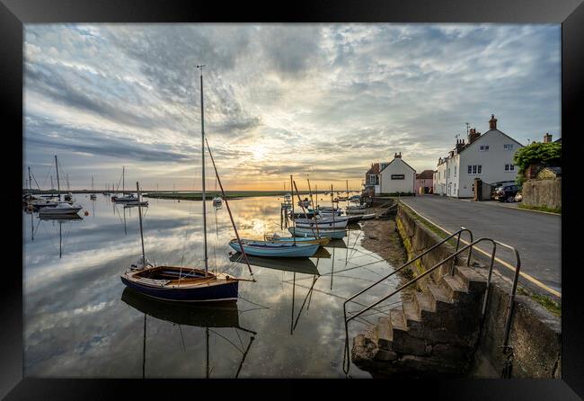 Dawn over Wells-next-the-sea, Norfolk coast, 7th June 2021 Framed Print by Andrew Sharpe