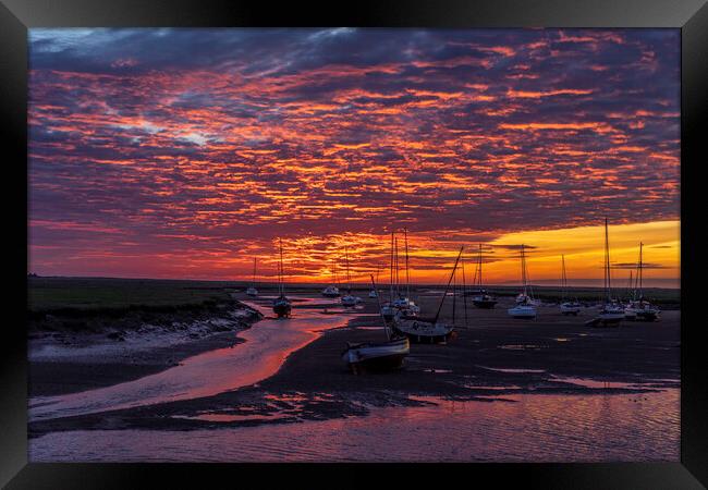 Dawn over Wells-next-the-sea, Norfolk coast, 11th June 2021 Framed Print by Andrew Sharpe