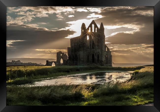 Whitby Abbey Framed Print by Andrew Sharpe
