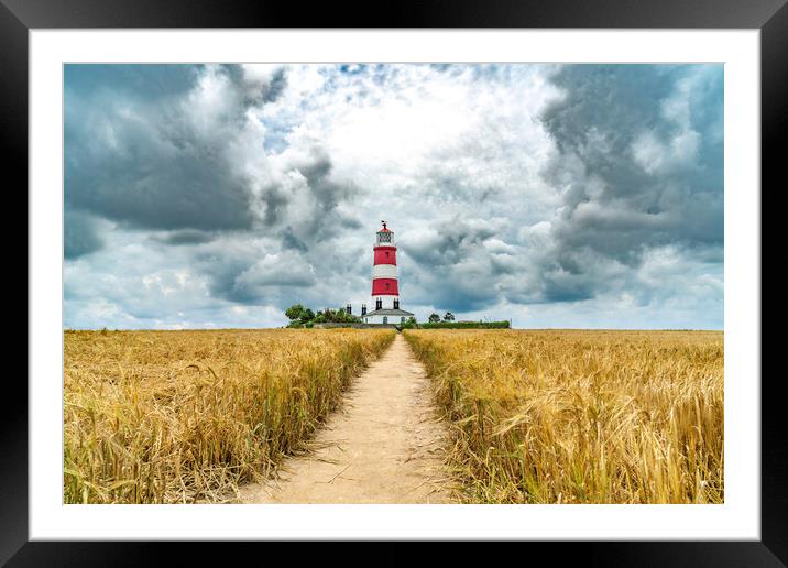 Happisburgh Lighthouse, 21st August 2021 Framed Mounted Print by Andrew Sharpe