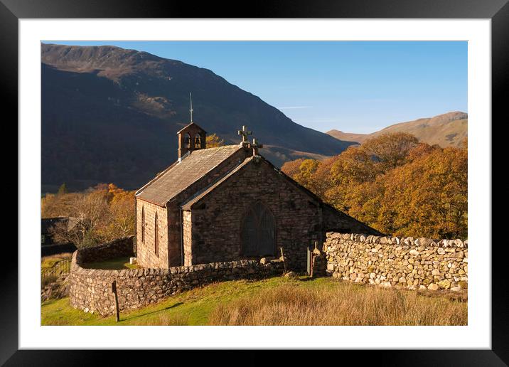 St James Church, Buttermere, Lake District Framed Mounted Print by Andrew Sharpe