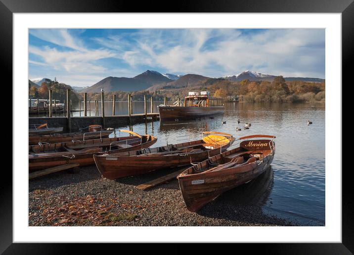 Derwent Water, Cumbria Framed Mounted Print by Andrew Sharpe