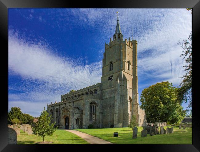 Burwell Church Framed Print by Andrew Sharpe