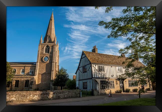 St Mary's Church, and Oliver Cromwell's House, Ely Framed Print by Andrew Sharpe