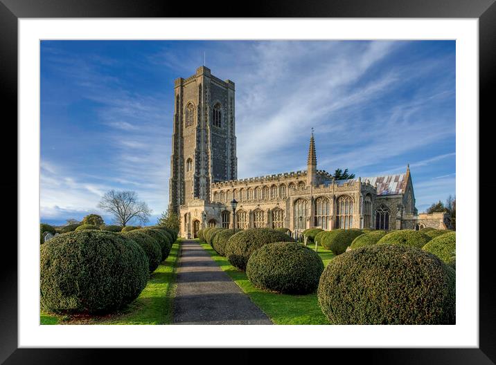 The church of St. Peter and St. Paul, Lavenham Framed Mounted Print by Andrew Sharpe