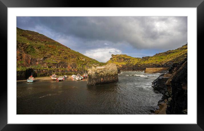 Boscastle Framed Mounted Print by Andrew Sharpe