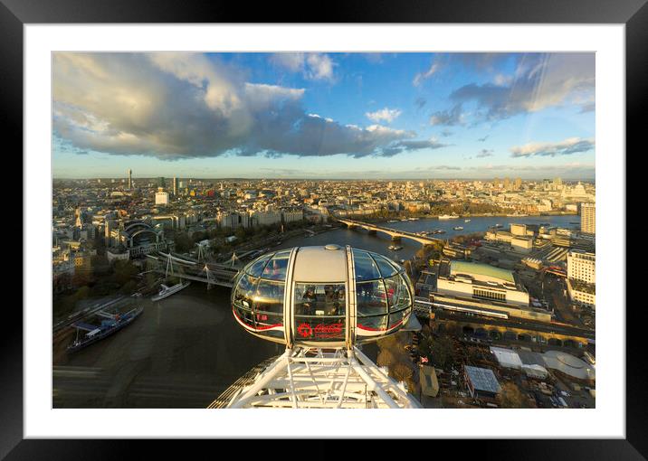 London Eye, London Nov 2015 Framed Mounted Print by Andrew Sharpe