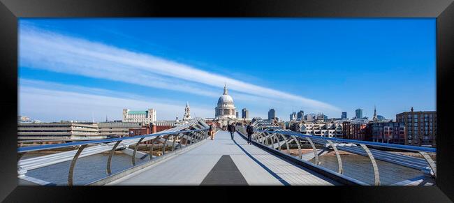 Millennium Bridge, London Framed Print by Andrew Sharpe