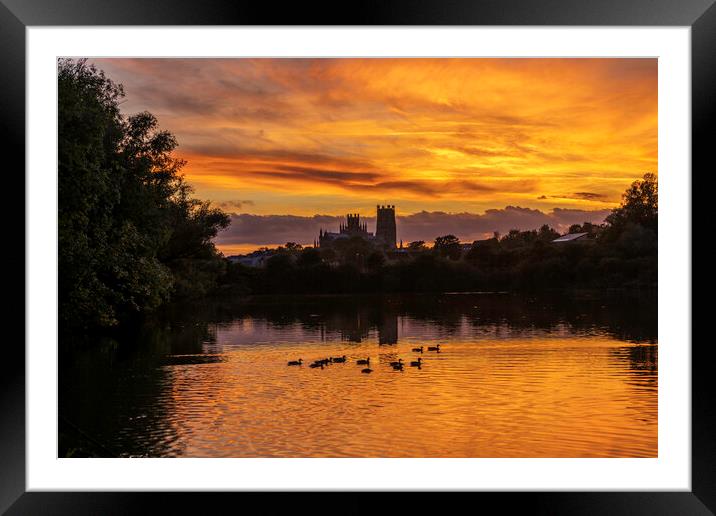 Sunset from Roswell Pits, 11th October 2021 Framed Mounted Print by Andrew Sharpe