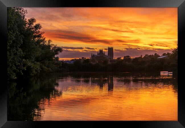 Sunset from Roswell Pits, 11th October 2021 Framed Print by Andrew Sharpe