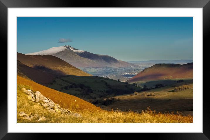 Newlands Pass, Cumbria Framed Mounted Print by Andrew Sharpe