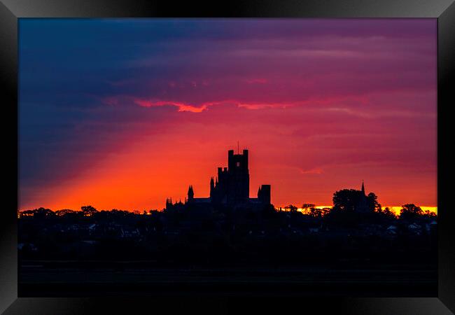 Dawn over Ely Cathedral, 23rd October 2021 Framed Print by Andrew Sharpe