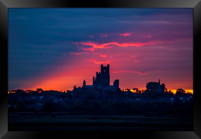 Dawn over Ely Cathedral, 23rd October 2021 Framed Print by Andrew Sharpe