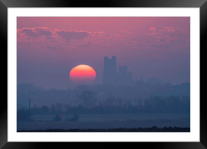 Dawn over Ely, 23rd March 2022 Framed Mounted Print by Andrew Sharpe
