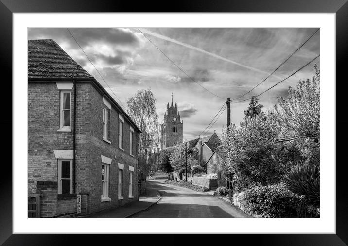 Station Road, Sutton-in-the-Isle Framed Mounted Print by Andrew Sharpe