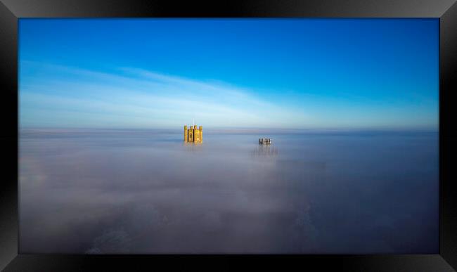 Frosty, misty morning in Ely, Cambridgeshire, 22nd January 2023 Framed Print by Andrew Sharpe