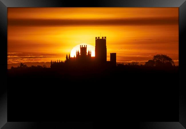 Dawn over Ely Cathedral, 22nd November 2023 Framed Print by Andrew Sharpe