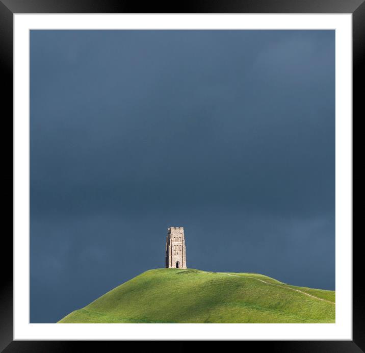 St Michael's Tower, Glastonbury Tor Framed Mounted Print by Andrew Sharpe