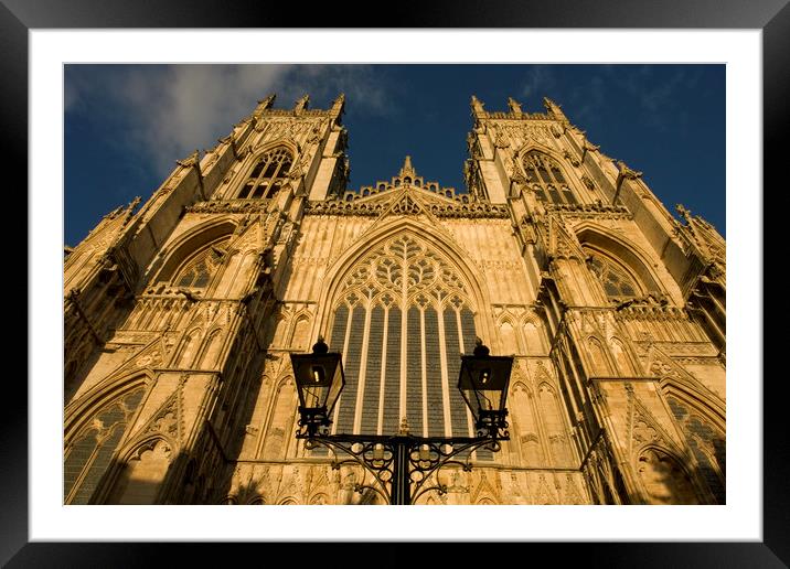 York Minster West Towers Framed Mounted Print by Andrew Sharpe