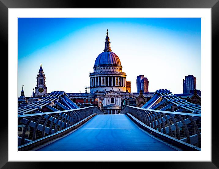 Dawn in London Framed Mounted Print by Andrew Sharpe