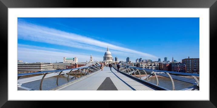 Millennium Bridge, London Framed Mounted Print by Andrew Sharpe
