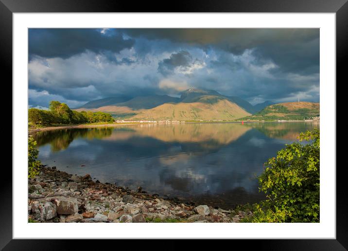 Ben Nevis from Corpach Framed Mounted Print by Andrew Sharpe