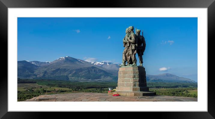 Commando Memorial at Spean Bridge, Scotland Framed Mounted Print by Andrew Sharpe