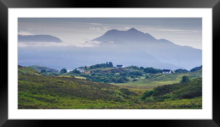 Houses on Sleat, Isle of Skye, Scotland Framed Mounted Print by Andrew Sharpe