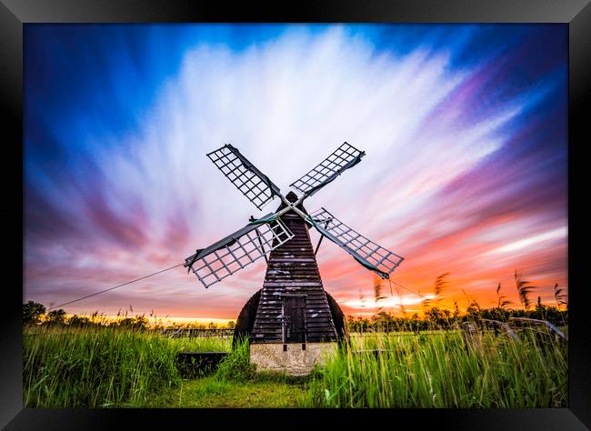 Wicken Fen windpump, Cambridgeshire Framed Print by Andrew Sharpe