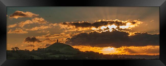 Dawn at Glastonbury Framed Print by Andrew Sharpe