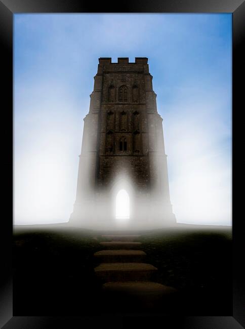 St. Michael's Tower on Glastonbury Tor Framed Print by Andrew Sharpe