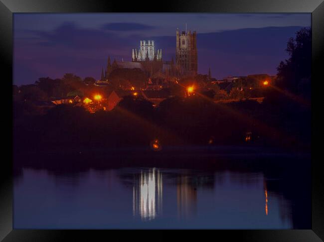 Ely Cathedral, from Roswell Pits Framed Print by Andrew Sharpe