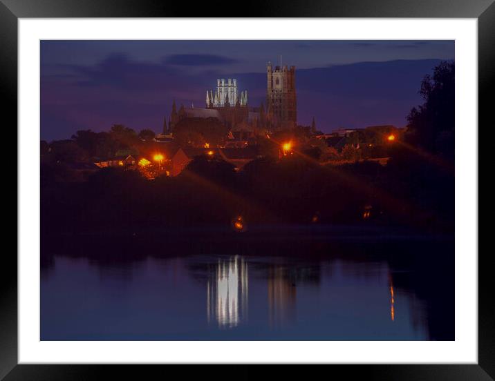 Ely Cathedral, from Roswell Pits Framed Mounted Print by Andrew Sharpe