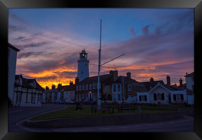 Sunset over Southwold, 8th June 2017 Framed Print by Andrew Sharpe