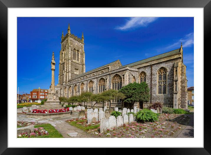 The Parish Church and St Martin's, Cromer, Norfolk Framed Mounted Print by Andrew Sharpe