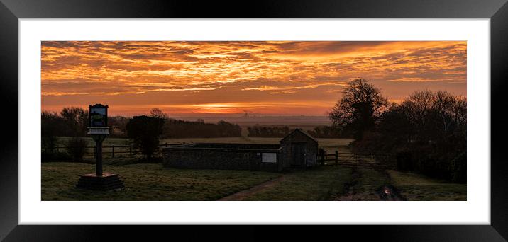 Dawn over Ely, 23rd February 2021 Framed Mounted Print by Andrew Sharpe