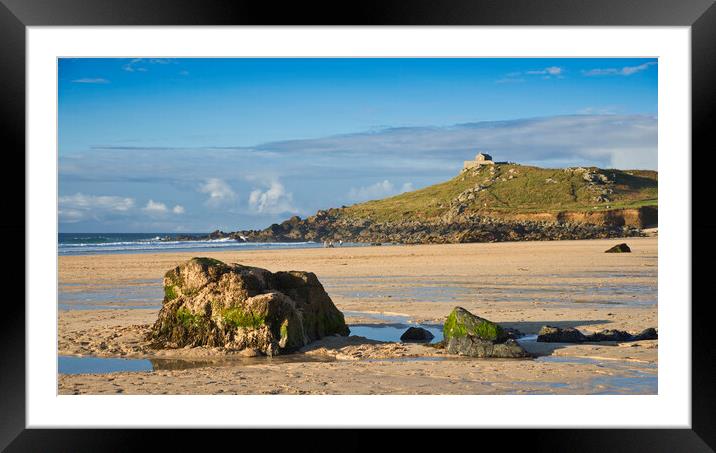 Pothmeor Beach, St Ives, Cornwall Framed Mounted Print by Andrew Sharpe