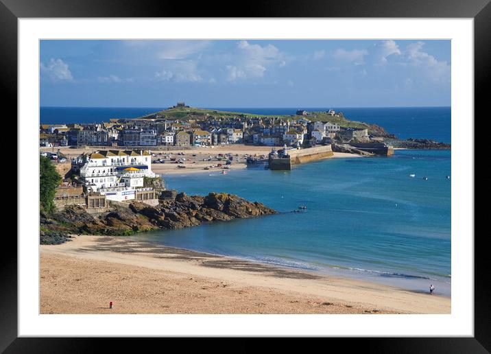 St Ives Harbour, Cornwall Framed Mounted Print by Andrew Sharpe
