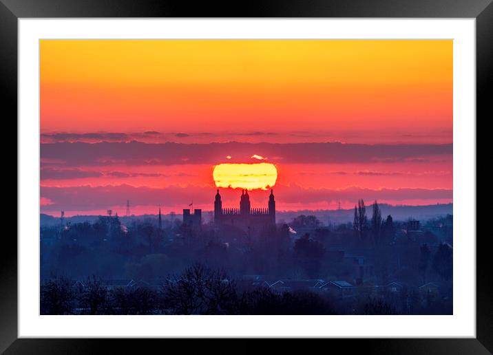 Kings College Chapel at Sunrise Framed Mounted Print by Andrew Sharpe